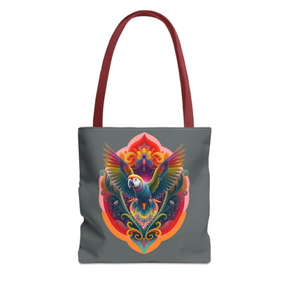 Colorful Parrot Tote Bag | Eco-Friendly Shopping Bag, Beach Tote, Art Print Bag, Gift for Bird Lovers, Fun Everyday Use