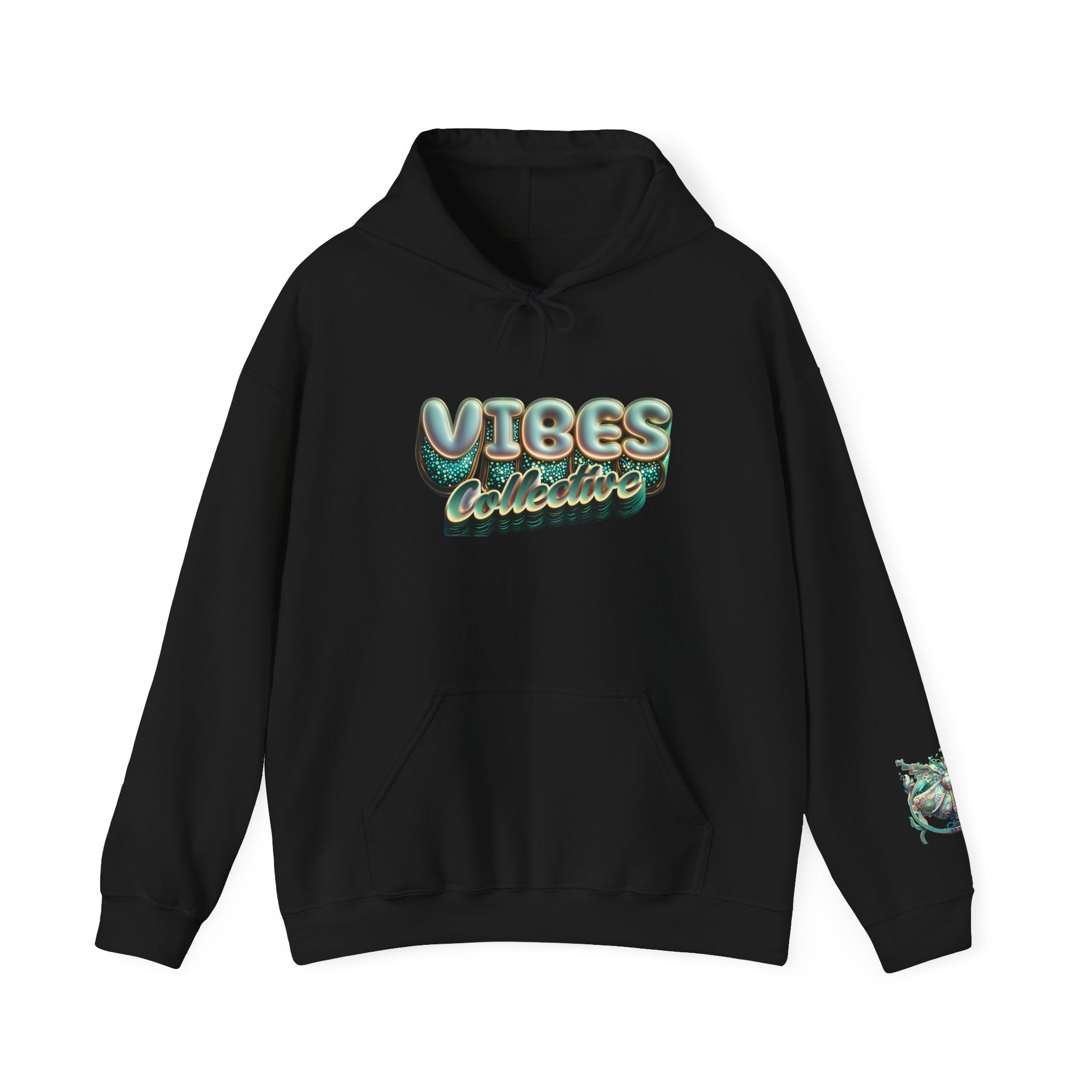 Vibes Collective Hoodie — Decorative Moth Graphic Streetwear