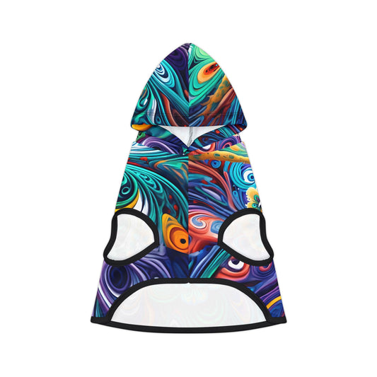 Vibrant Pet Hoodie for Stylish Pets, Colorful Cat Apparel, Trendy Pet Fashion, Unique Hooded Pet Outfit