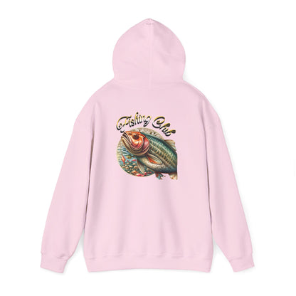 Fishing Club Hoodie, Unisex Heavy Blend Sweatshirt, Cool Fishing Gear, Outdoor Gift for Anglers, Casual Fishing Apparel
