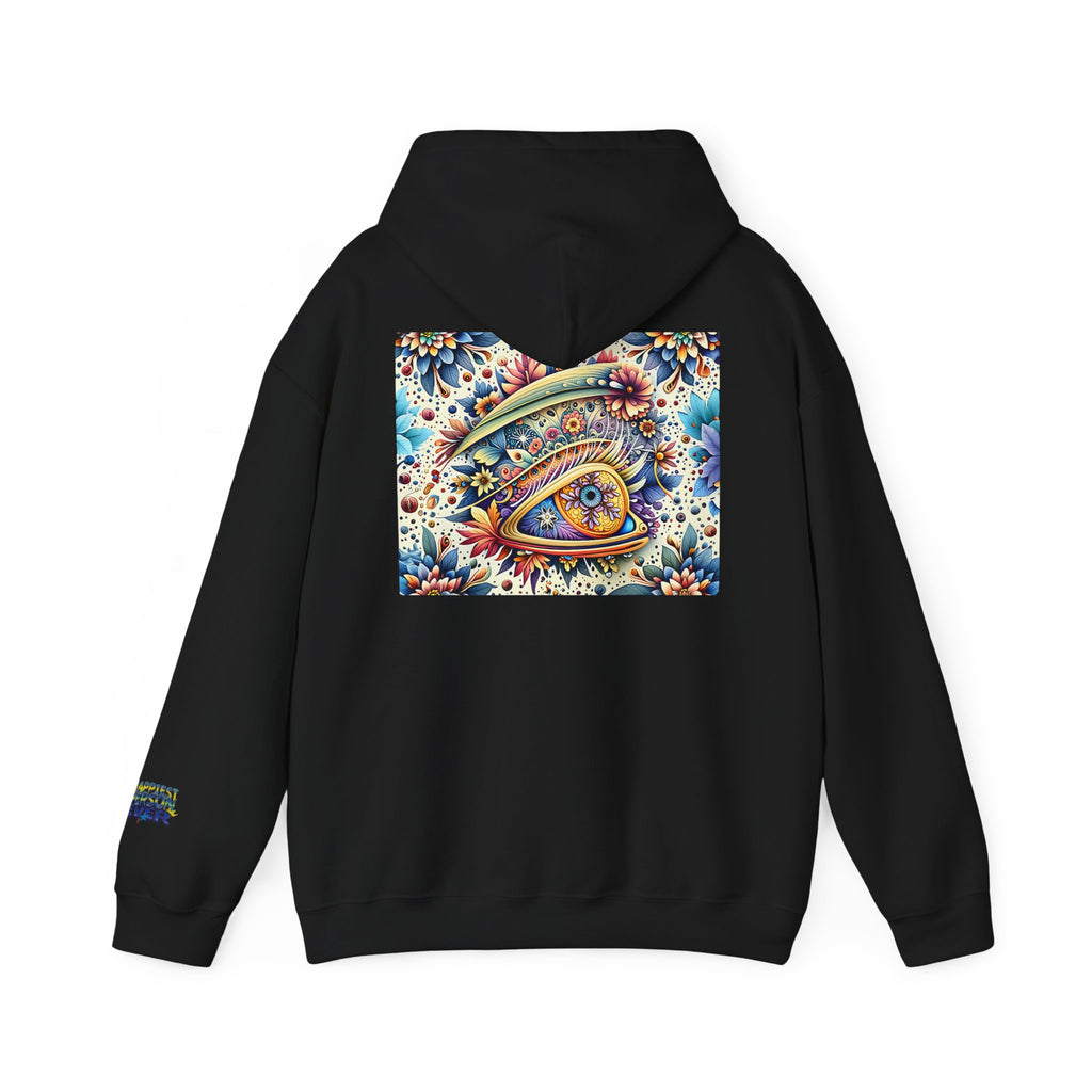 Happy Person Hoodie — Colorful Psychedelic Eye Art Pullover