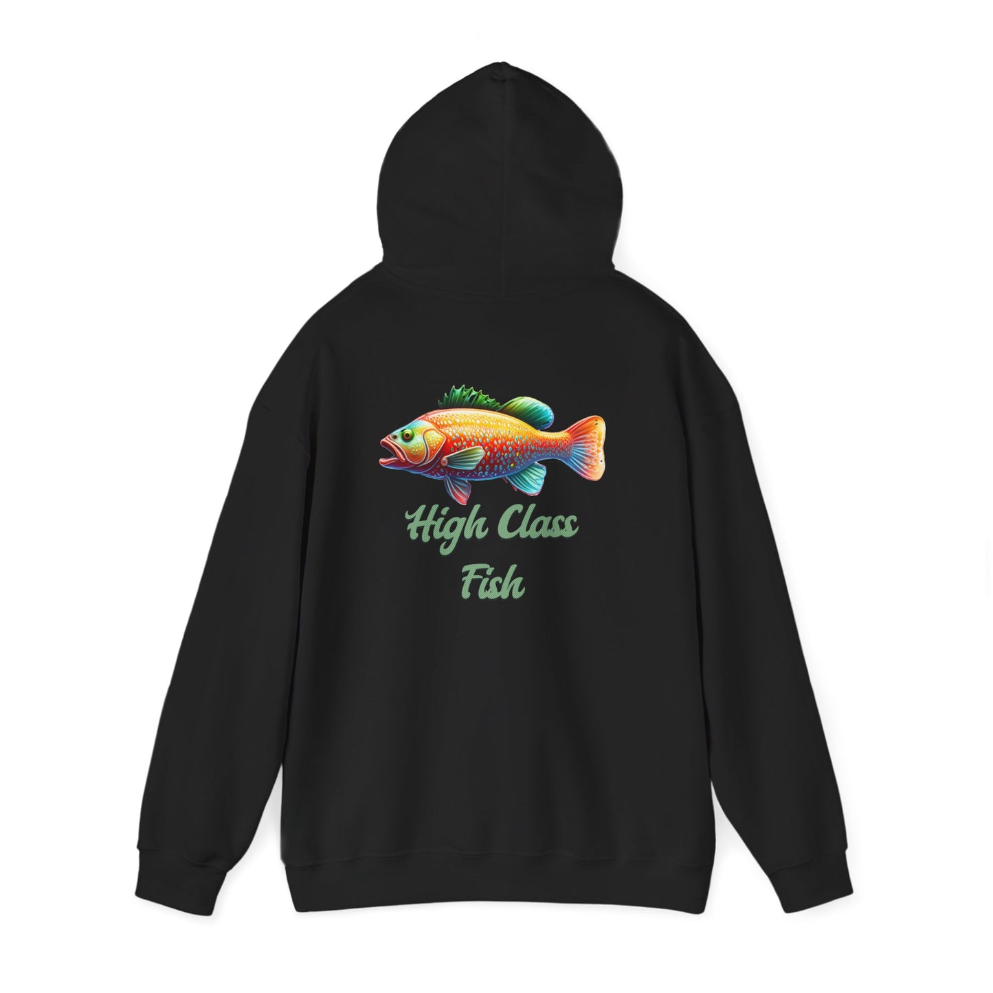 High Class Fish Hoodie - Unisex Heavy Blend Sweatshirt, Cozy Gift for Fishing Enthusiasts, Great for Outdoors, Casual Wear, Birthday Gift