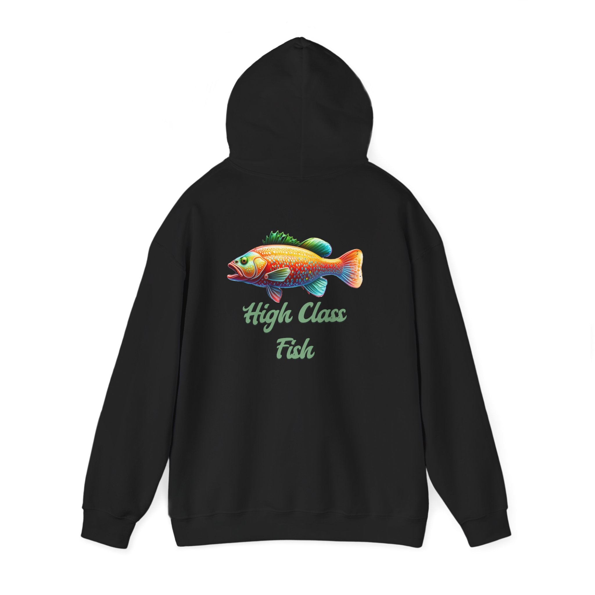 High Class Fish Hoodie - Unisex Heavy Blend Sweatshirt, Cozy Gift for Fishing Enthusiasts, Great for Outdoors, Casual Wear, Birthday Gift