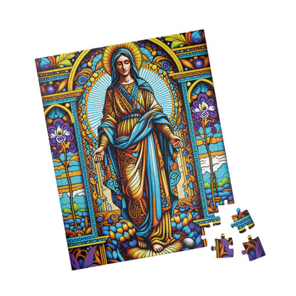 Puzzle Stained Glass Virgin Mary