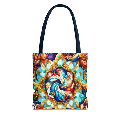 Vibrant Floral Tote Bag – Stylish Reusable Shopping Bag, Boho Beach Tote, Eco-Friendly Gift, Art-Inspired Carry-All