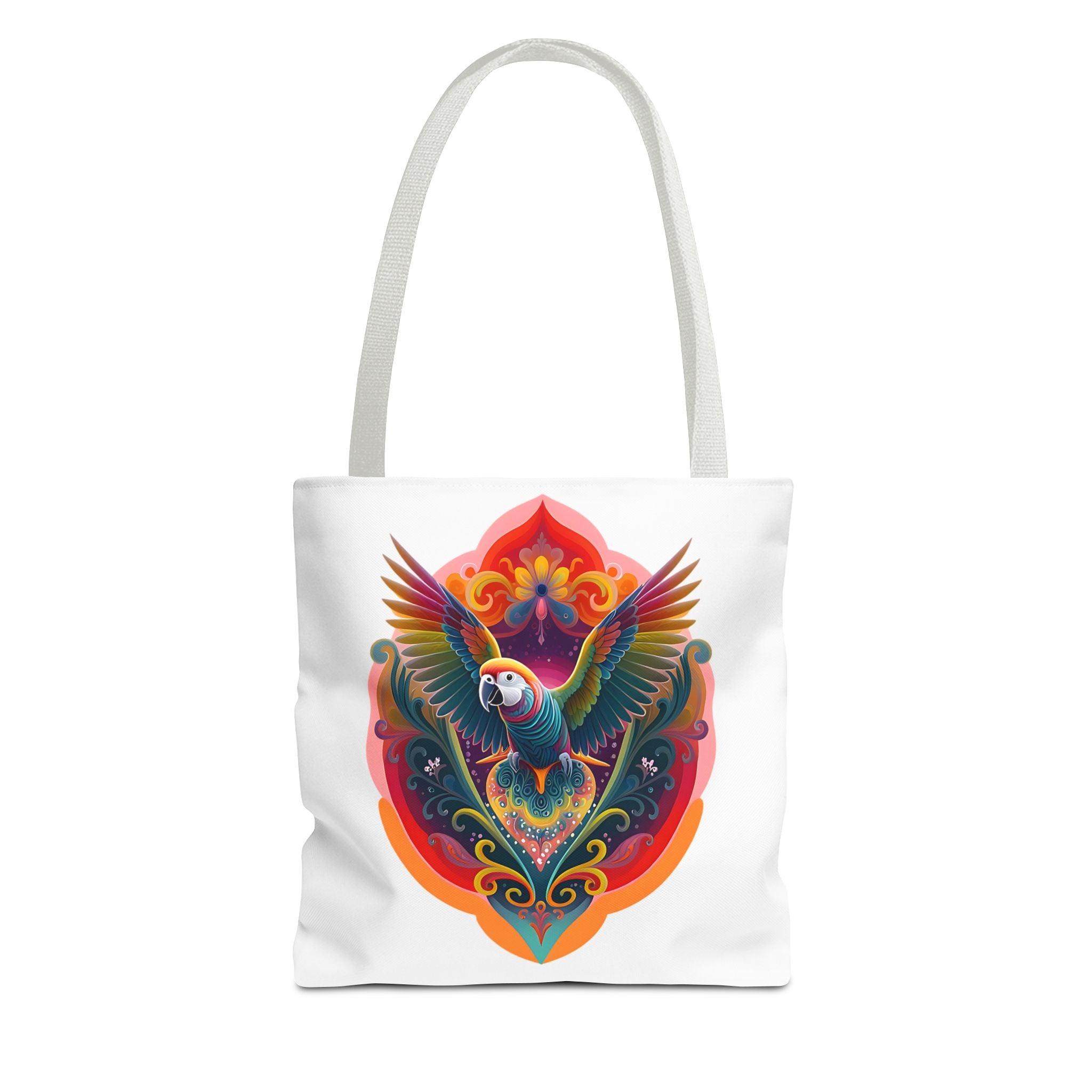 Colorful Parrot Tote Bag, Boho Chic Bag, Sustainable Shopping Tote, Beach Bag, Eco-Friendly Gift, Colorful Art Accessory, AOP Design