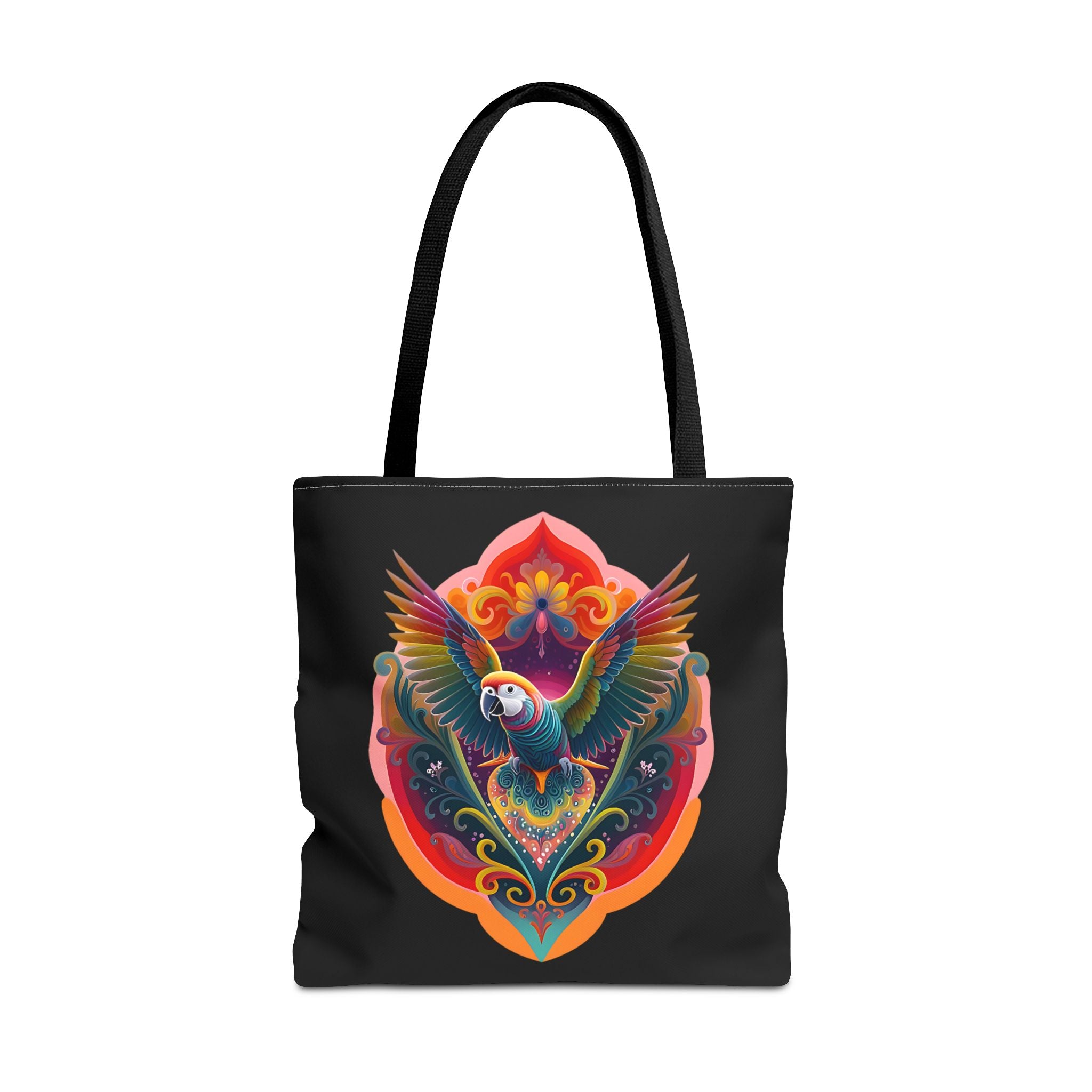 Colorful Parrot Tote Bag, Boho Chic Bag, Beach Essential, Eco-Friendly Shopping Bag, Vacation Accessory, Gift for Bird Lovers