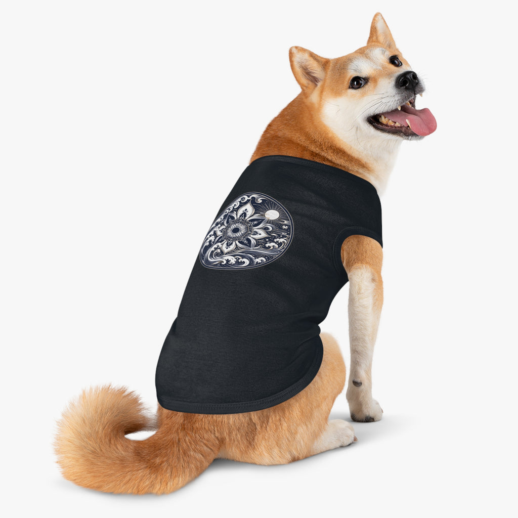 Mandala Wave Pet Tank Top — Nautical Moon Dog Shirt