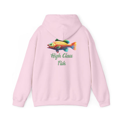High Class Fish Hoodie - Unisex Heavy Blend Sweatshirt, Cozy Gift for Fishing Enthusiasts, Great for Outdoors, Casual Wear, Birthday Gift