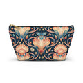 Vintage Seashell Accessory Pouch — Nautical Makeup Bag with T-Bottom