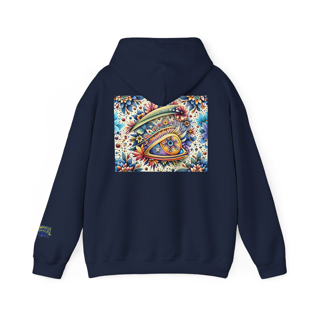 Happy Person Hoodie — Colorful Psychedelic Eye Art Pullover