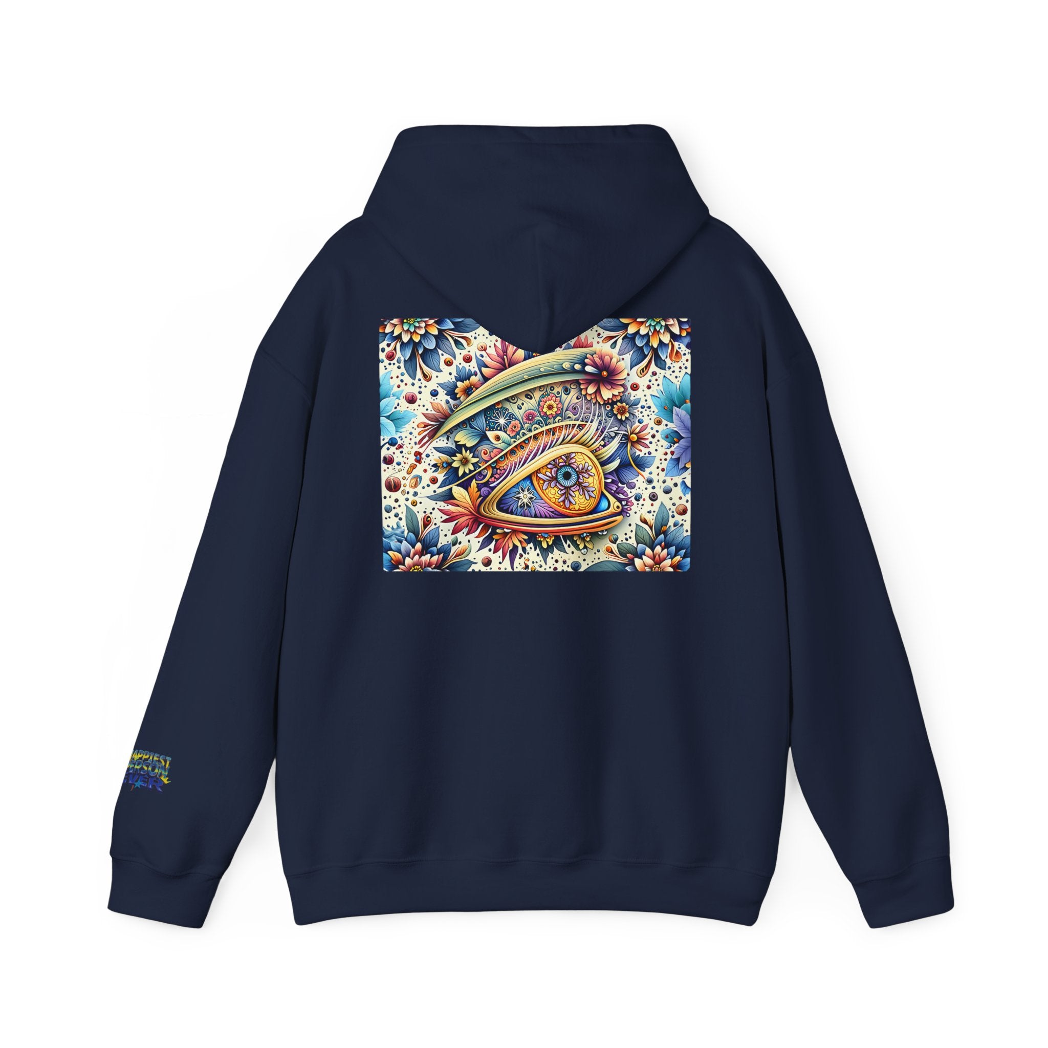 Happy Person Hoodie — Colorful Psychedelic Eye Art Pullover