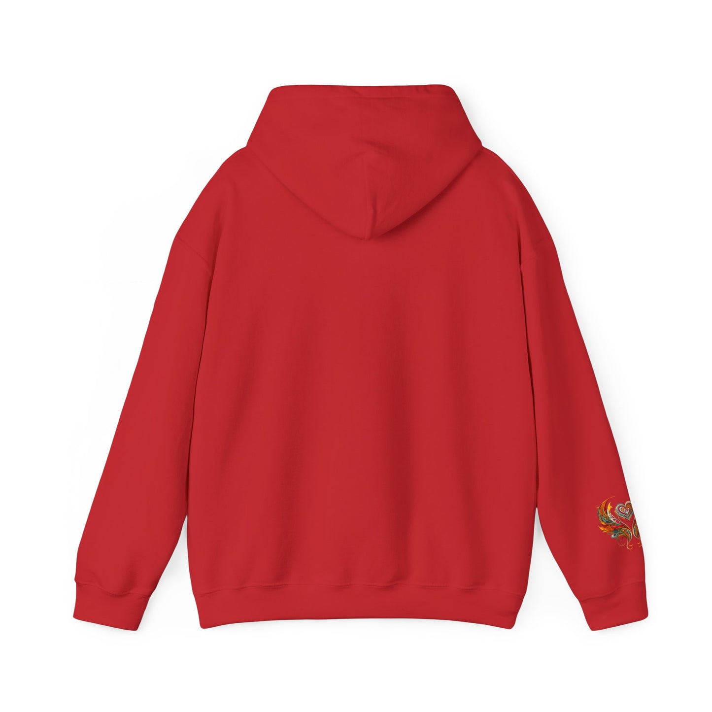 Colorful Heart Design Hooded Sweatshirt, Cozy Sweatshirt, Unisex Pullover, Gift for Him, Gift for Her, Casual Wear, Layering Essentials