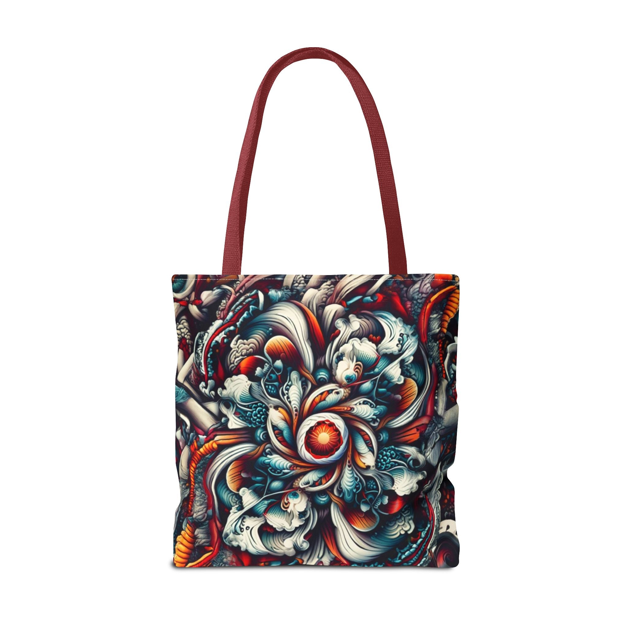 Artistic Tote Bag, Colorful Flower Design, Boho Style, Everyday Use, Eco-Friendly Gift, Travel Accessory