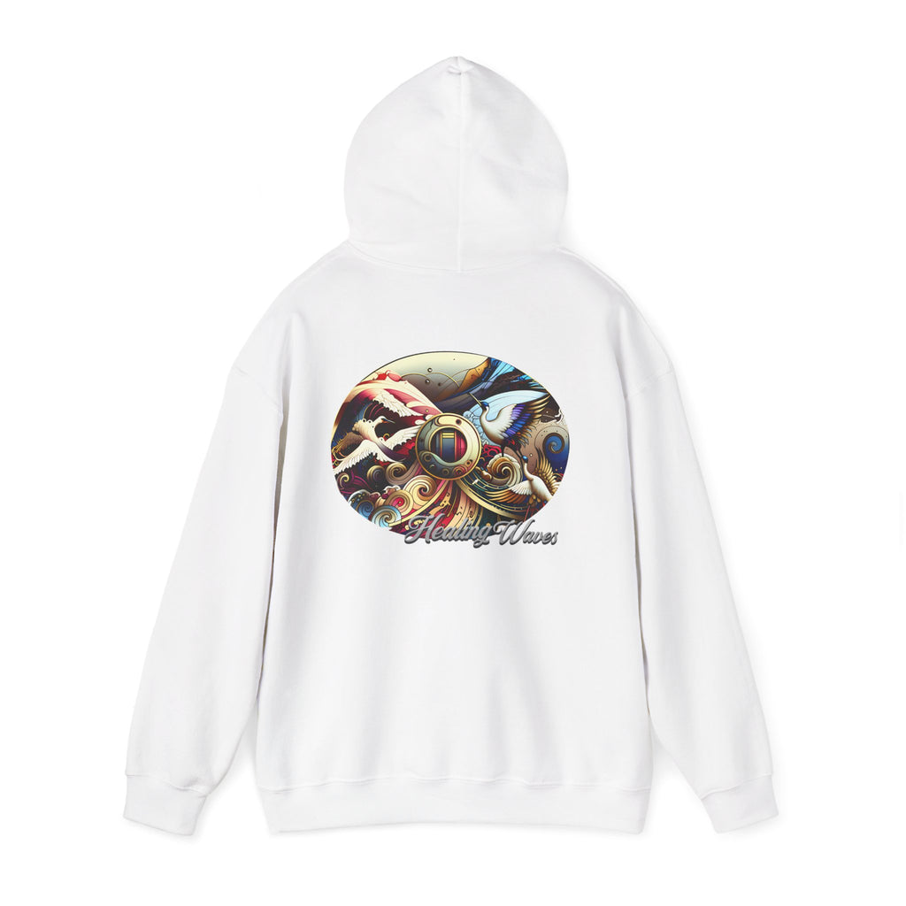 Artistic Unisex Heavy Blend Hoodie - Cozy Graphic Sweatshirt, Ideal for Casual Outfits, Unique Gifts, Streetwear Style, Comfortable Layering