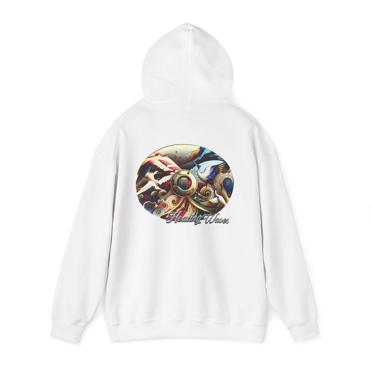 Artistic Unisex Heavy Blend Hoodie - Cozy Graphic Sweatshirt, Ideal for Casual Outfits, Unique Gifts, Streetwear Style, Comfortable Layering
