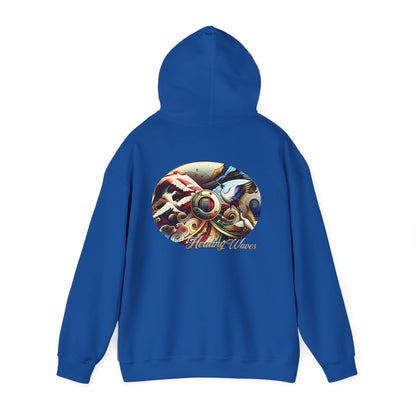 Artistic Unisex Heavy Blend Hoodie - Cozy Graphic Sweatshirt, Ideal for Casual Outfits, Unique Gifts, Streetwear Style, Comfortable Layering