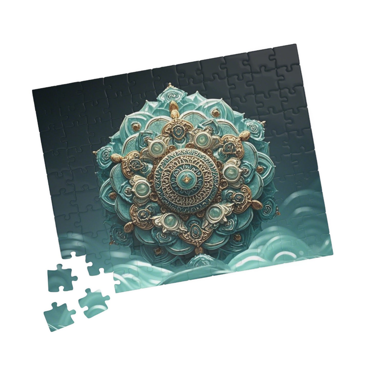 Intricate Mandala Puzzle - Unique 110, 252, 520, 1014-piece Jigsaw for Mindful Relaxation, Gift for Puzzle Lovers, Home Decor, Meditation