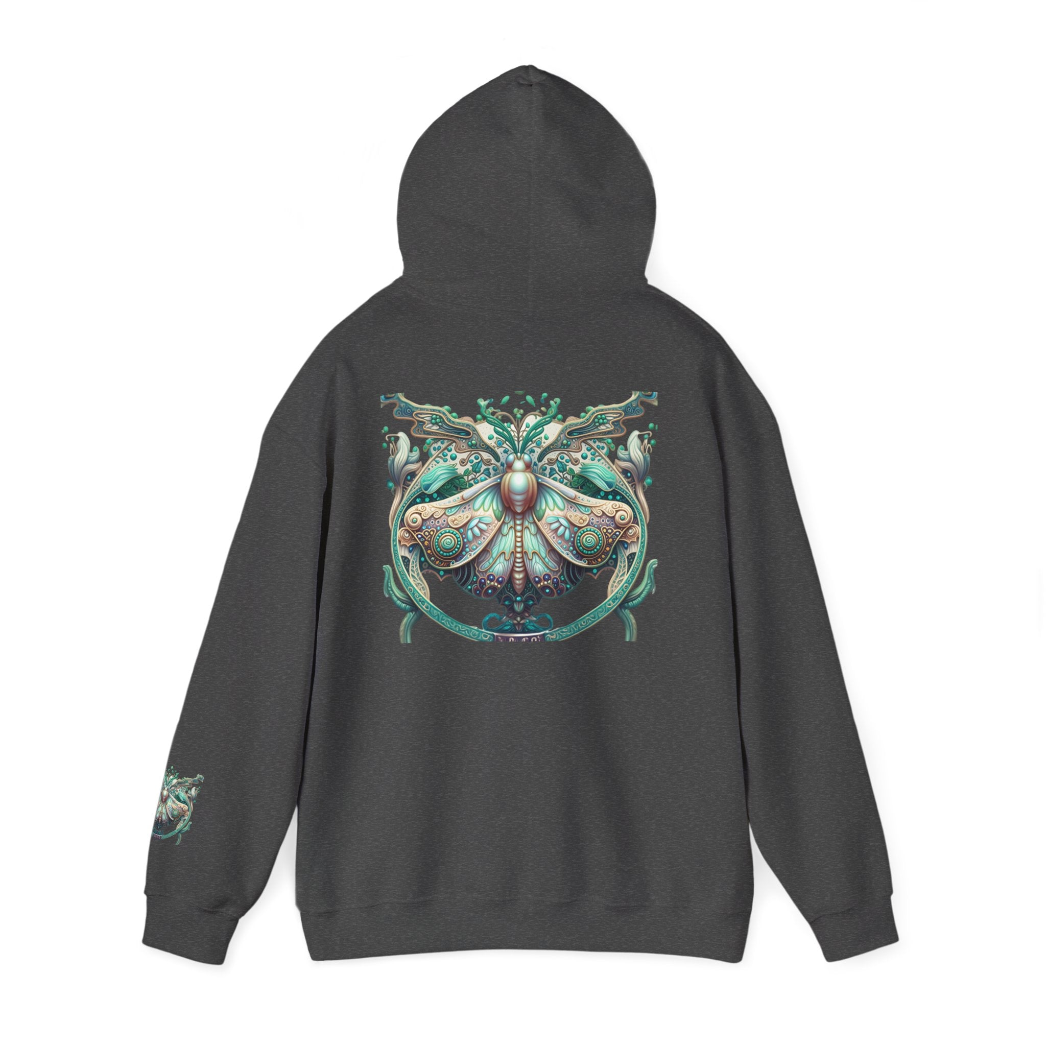 Vibes Collective Hoodie — Decorative Moth Graphic Streetwear