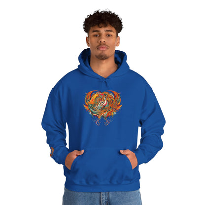 Colorful Heart Design Hooded Sweatshirt, Cozy Sweatshirt, Unisex Pullover, Gift for Him, Gift for Her, Casual Wear, Layering Essentials