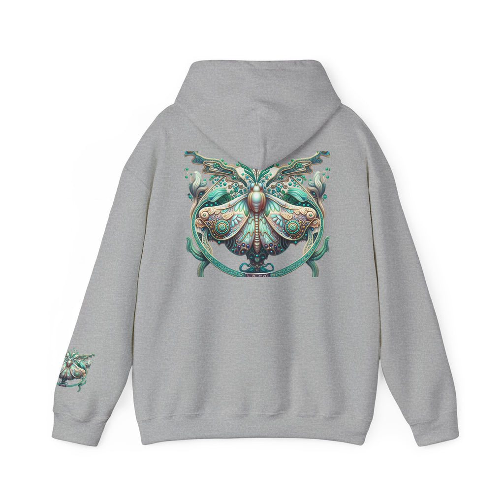 Vibes Collective Hoodie — Decorative Moth Graphic Streetwear