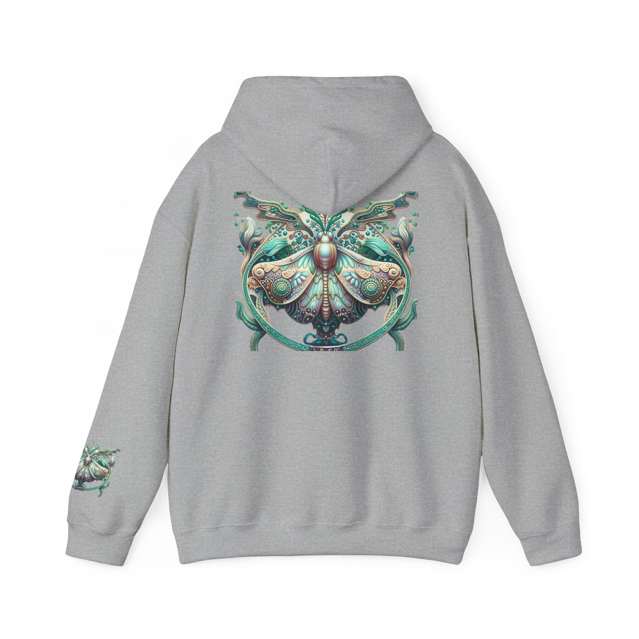 Vibes Collective Hoodie — Decorative Moth Graphic Streetwear