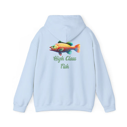 High Class Fish Hoodie - Unisex Heavy Blend Sweatshirt, Cozy Gift for Fishing Enthusiasts, Great for Outdoors, Casual Wear, Birthday Gift