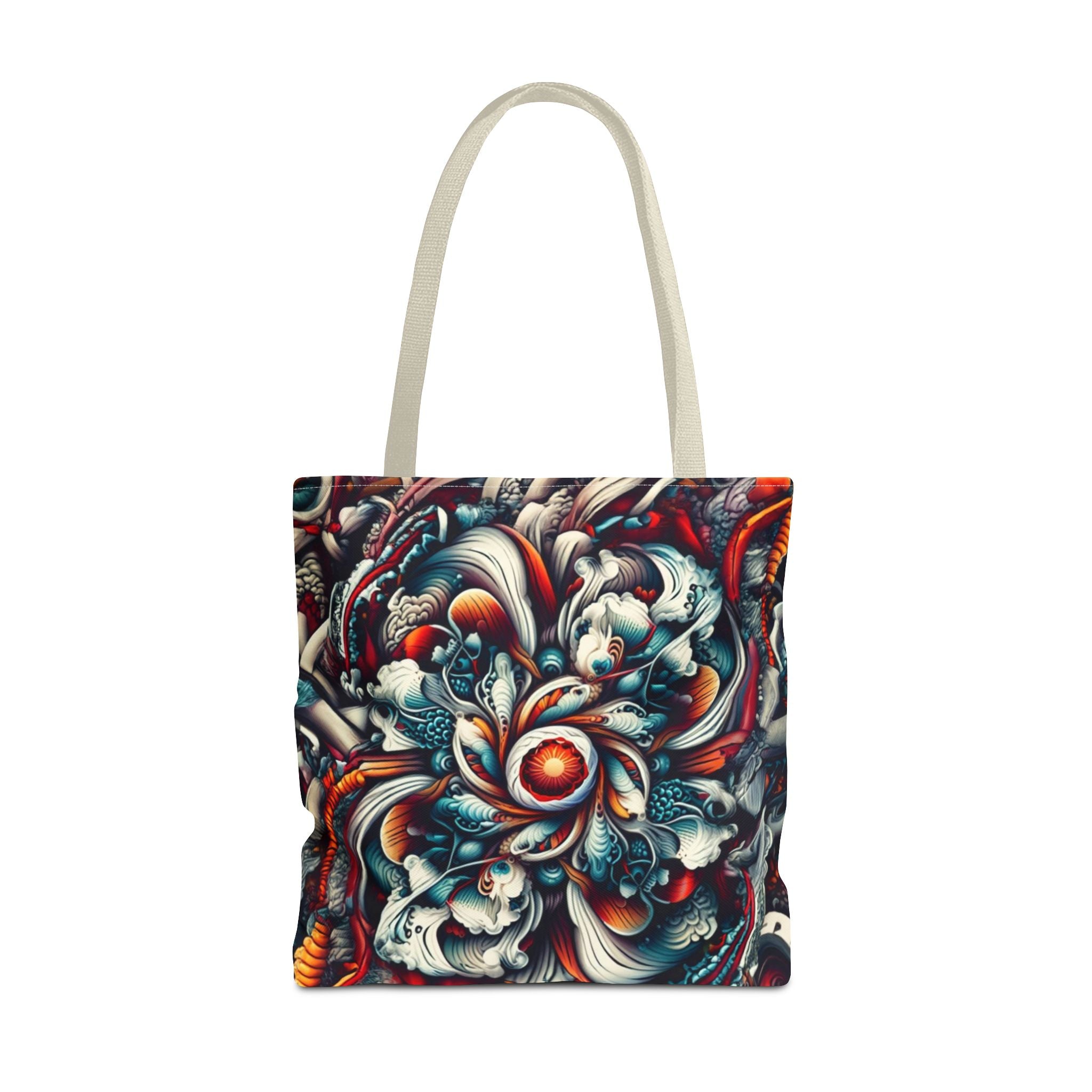 Artistic Tote Bag, Colorful Flower Design, Boho Style, Everyday Use, Eco-Friendly Gift, Travel Accessory