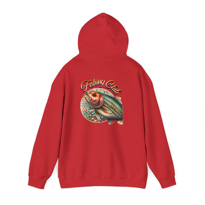 Fishing Club Hoodie, Unisex Heavy Blend Sweatshirt, Cool Fishing Gear, Outdoor Gift for Anglers, Casual Fishing Apparel