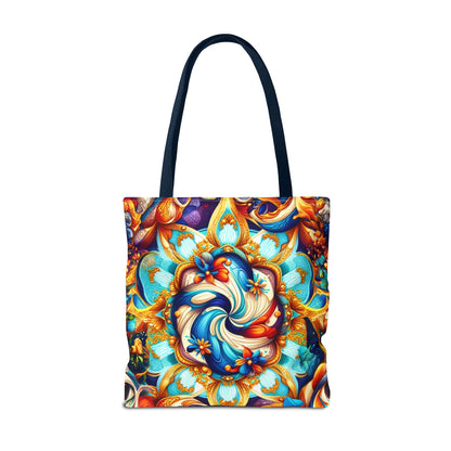 Vibrant Floral Tote Bag – Stylish Reusable Shopping Bag, Boho Beach Tote, Eco-Friendly Gift, Art-Inspired Carry-All