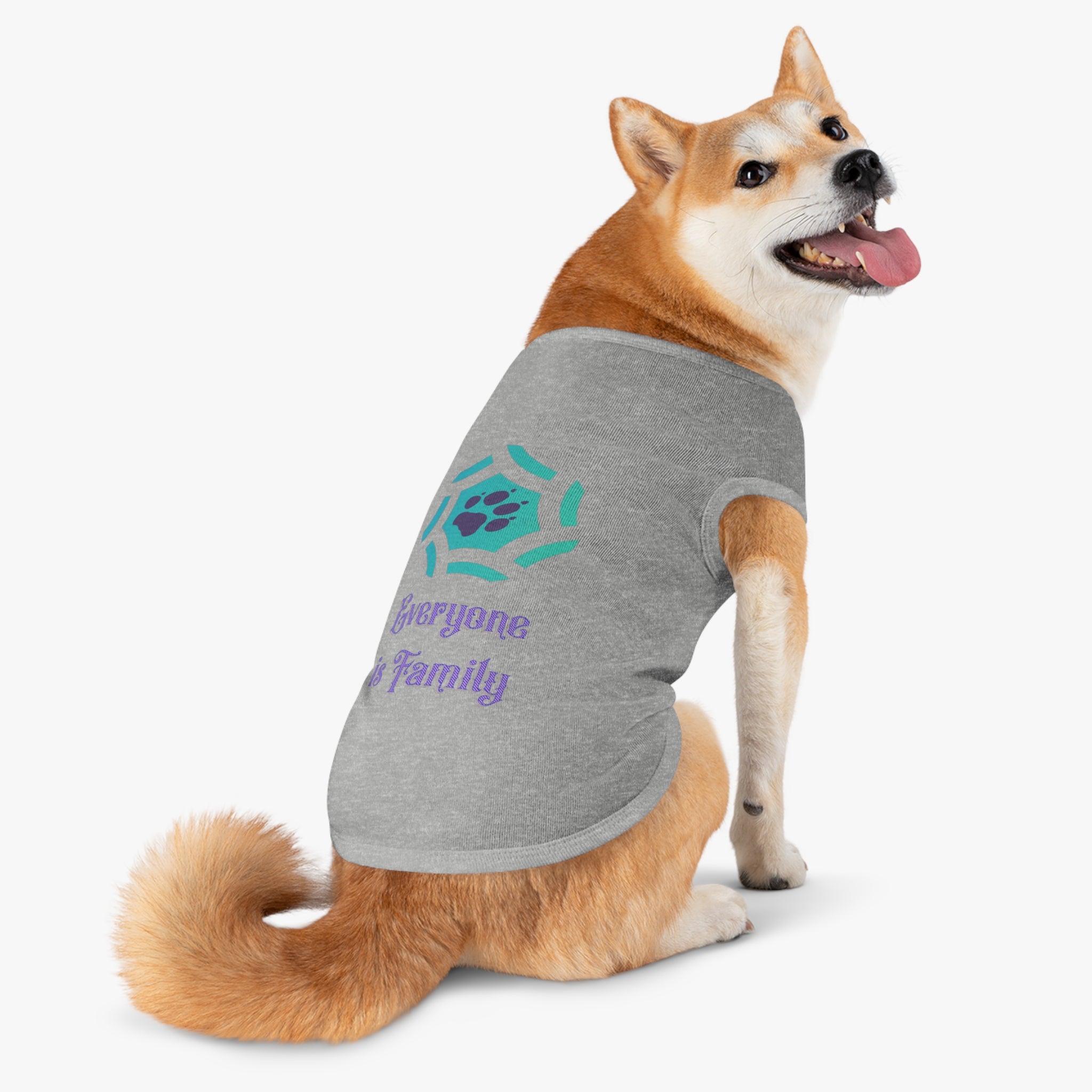 Cute Pet Tank Top - Everyone is Family Design | Dog Shirt, Cat Apparel, Pet Gift, Family Pet Look, Summer Wear