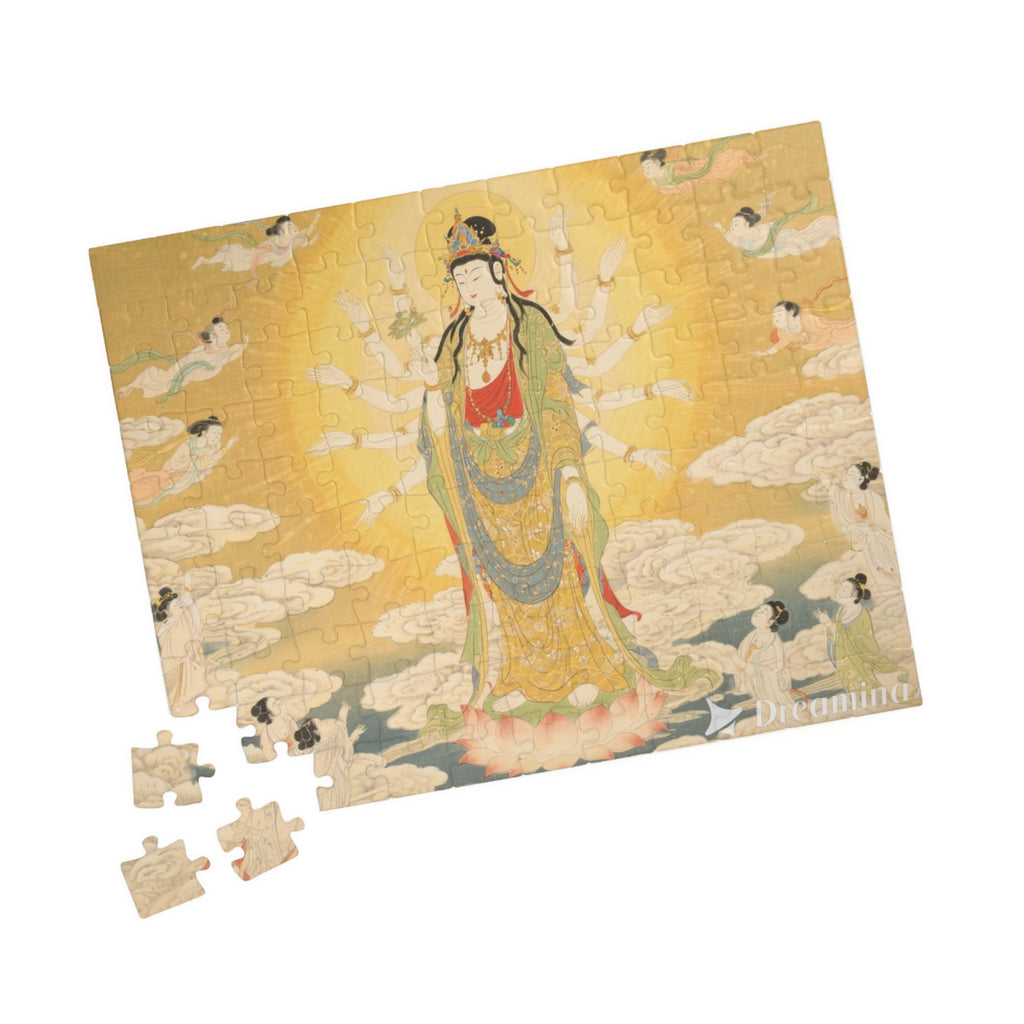 Serene Buddhaパズル - 1014ピース、瞑想アート、マインドフルネス、家族の絆を深めるアクティビティ、ホームデコレーションに最適なギフト
