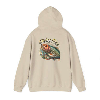 Fishing Club Hoodie, Unisex Heavy Blend Sweatshirt, Cool Fishing Gear, Outdoor Gift for Anglers, Casual Fishing Apparel