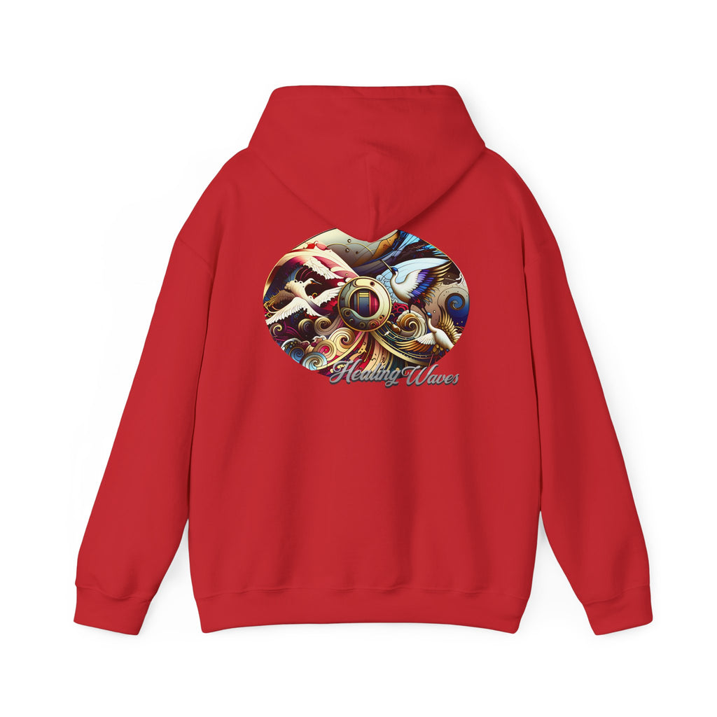 Artistic Unisex Heavy Blend Hoodie - Cozy Graphic Sweatshirt, Ideal for Casual Outfits, Unique Gifts, Streetwear Style, Comfortable Layering