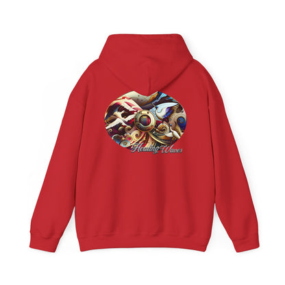 Artistic Unisex Heavy Blend Hoodie - Cozy Graphic Sweatshirt, Ideal for Casual Outfits, Unique Gifts, Streetwear Style, Comfortable Layering