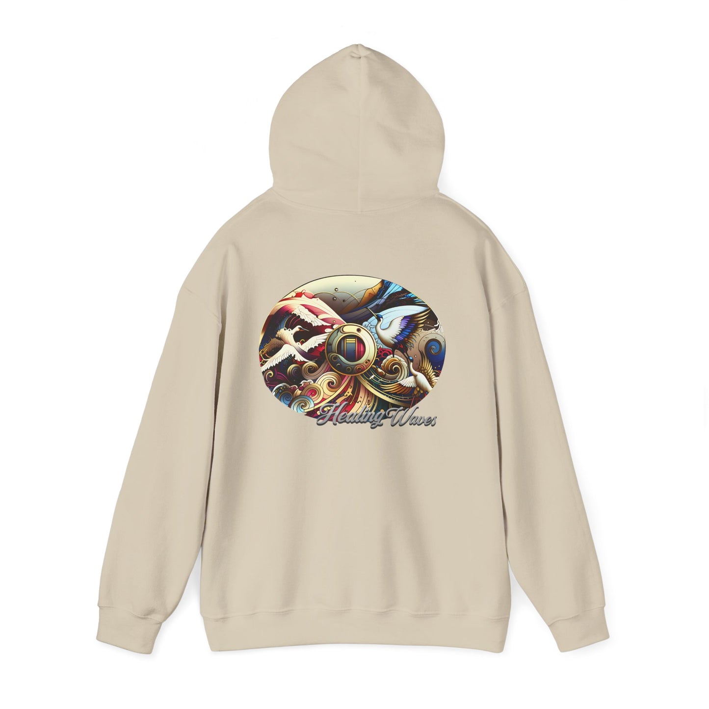 Artistic Unisex Heavy Blend Hoodie - Cozy Graphic Sweatshirt, Ideal for Casual Outfits, Unique Gifts, Streetwear Style, Comfortable Layering