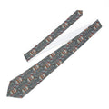 Gray Floral Pattern Necktie — Vintage-Inspired Men's Tie for Weddings & Everyday Wear