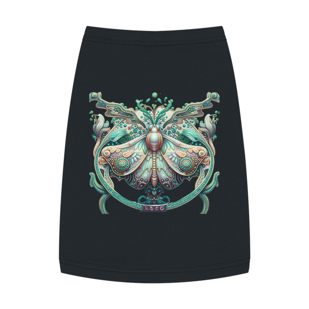 Moth Mandala Pet Tank Top — Ornamental Boho Bug Dog Shirt