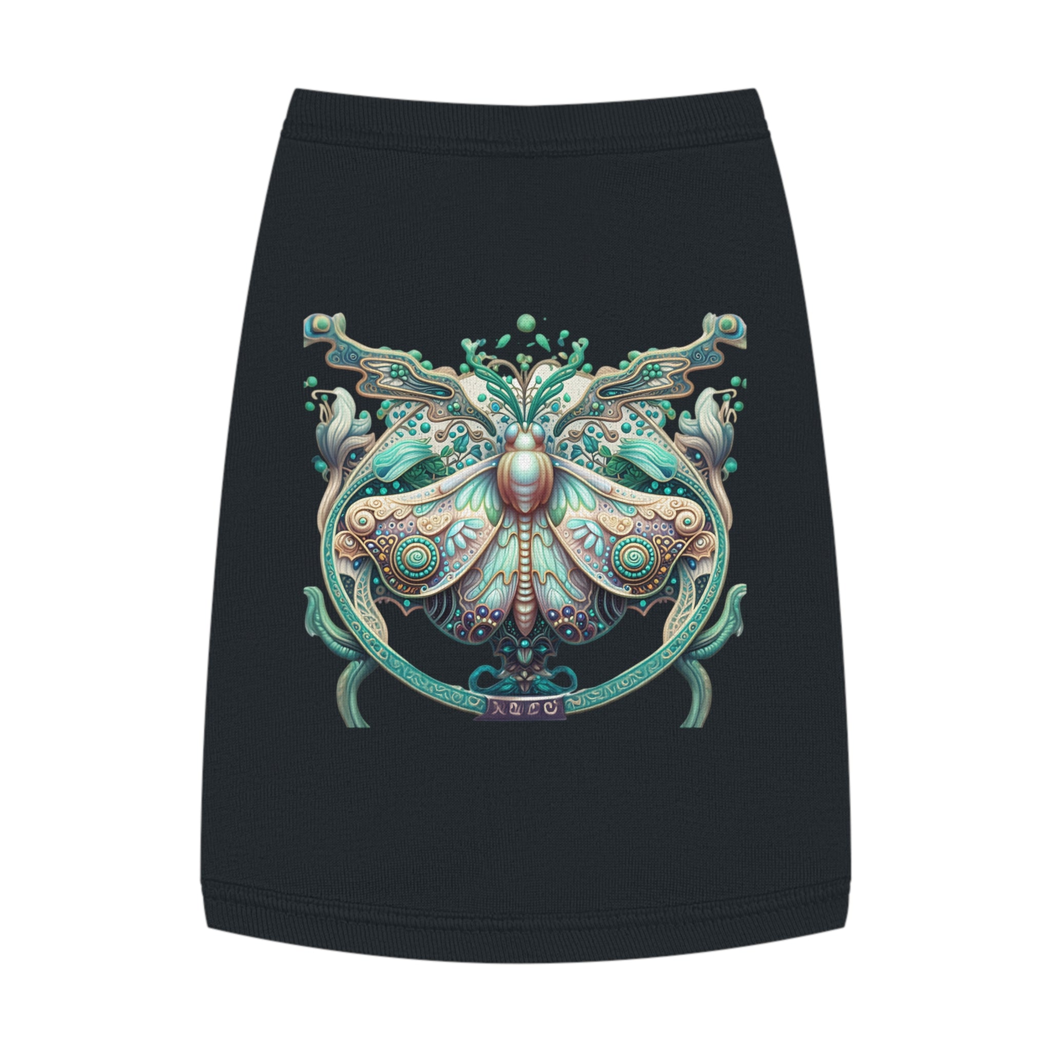 Moth Mandala Pet Tank Top — Ornamental Boho Bug Dog Shirt