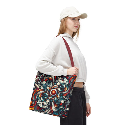 Artistic Tote Bag, Colorful Flower Design, Boho Style, Everyday Use, Eco-Friendly Gift, Travel Accessory