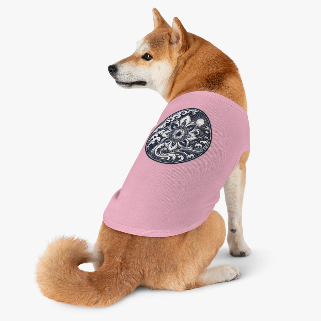 Mandala Wave Pet Tank Top — Nautical Moon Dog Shirt