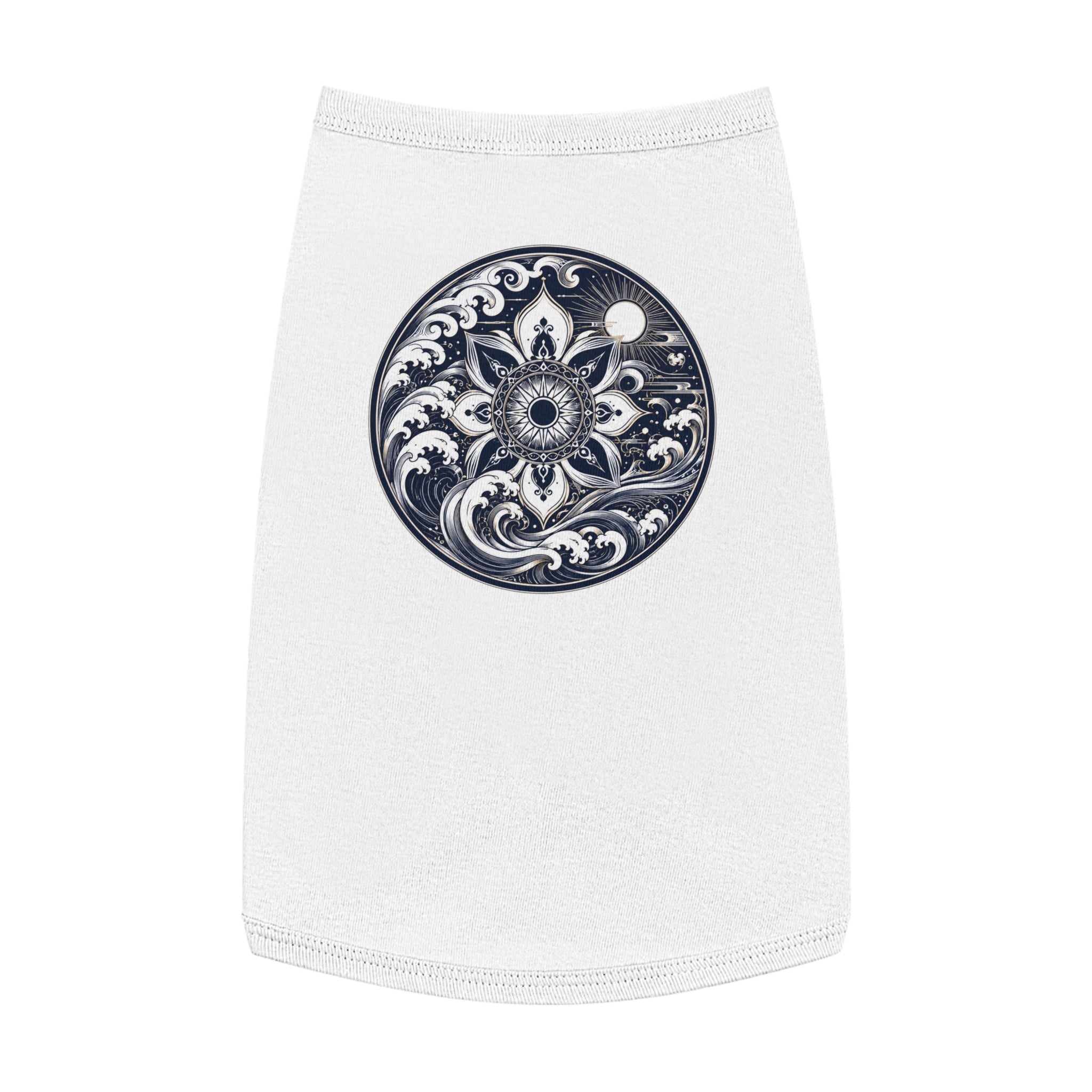 Mandala Wave Pet Tank Top — Nautical Moon Dog Shirt