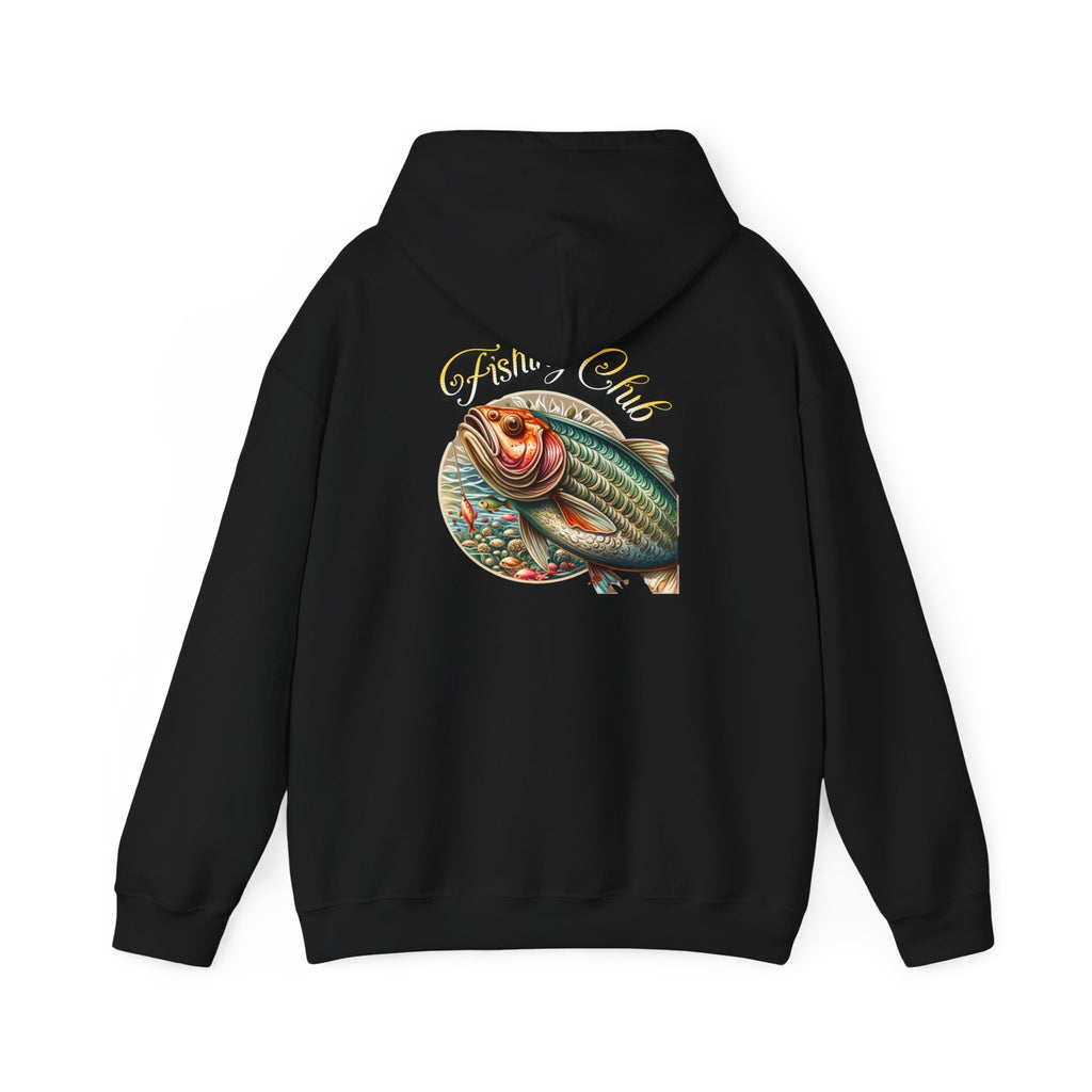 Fishing Club Hoodie, Unisex Heavy Blend Sweatshirt, Cool Fishing Gear, Outdoor Gift for Anglers, Casual Fishing Apparel