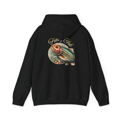 Fishing Club Hoodie, Unisex Heavy Blend Sweatshirt, Cool Fishing Gear, Outdoor Gift for Anglers, Casual Fishing Apparel