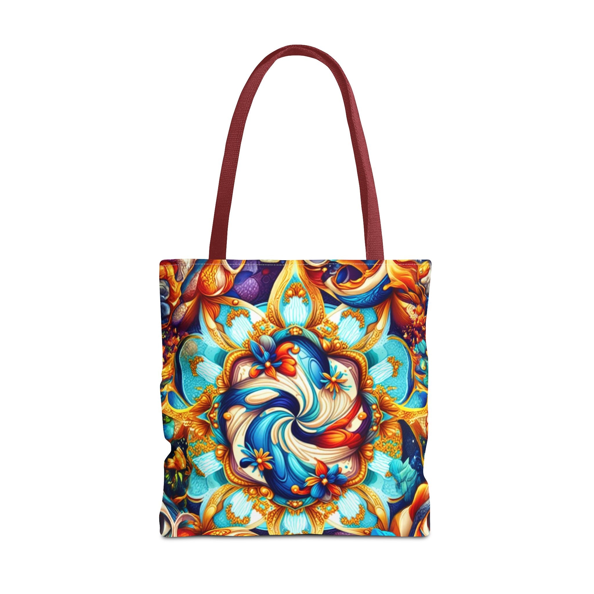 Vibrant Floral Tote Bag – Stylish Reusable Shopping Bag, Boho Beach Tote, Eco-Friendly Gift, Art-Inspired Carry-All
