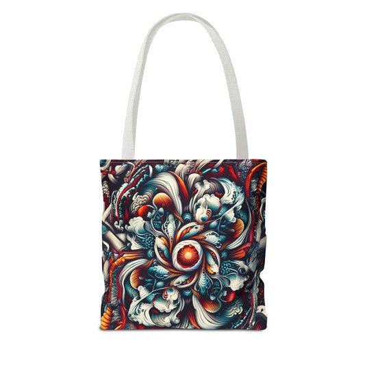 Artistic Tote Bag, Colorful Flower Design, Boho Style, Everyday Use, Eco-Friendly Gift, Travel Accessory