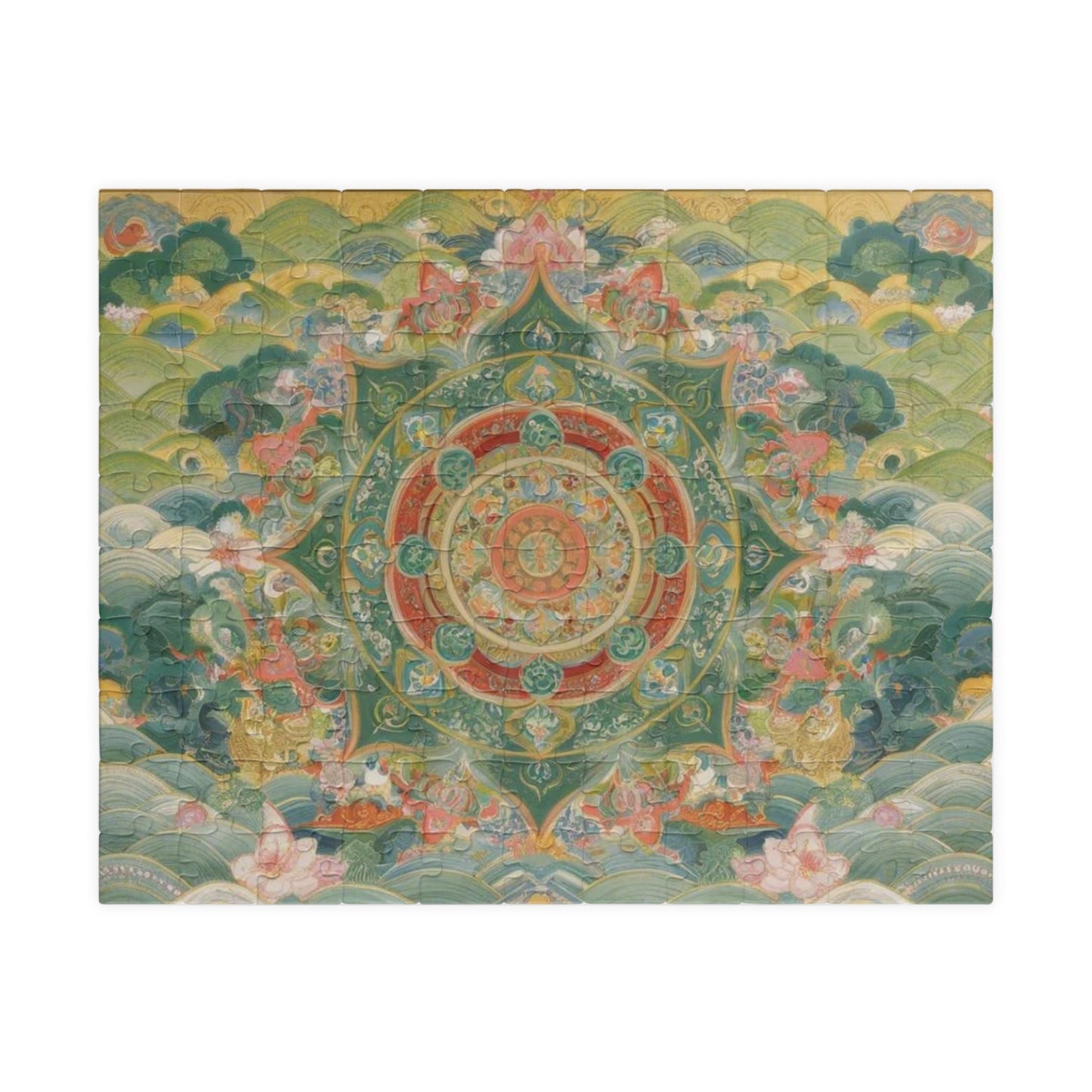 Serene Mandala Puzzle - 110, 252, 520, 1014-piece, Meditation Gift, Mindfulness Activity, Unique Home Decor, Family Game Night