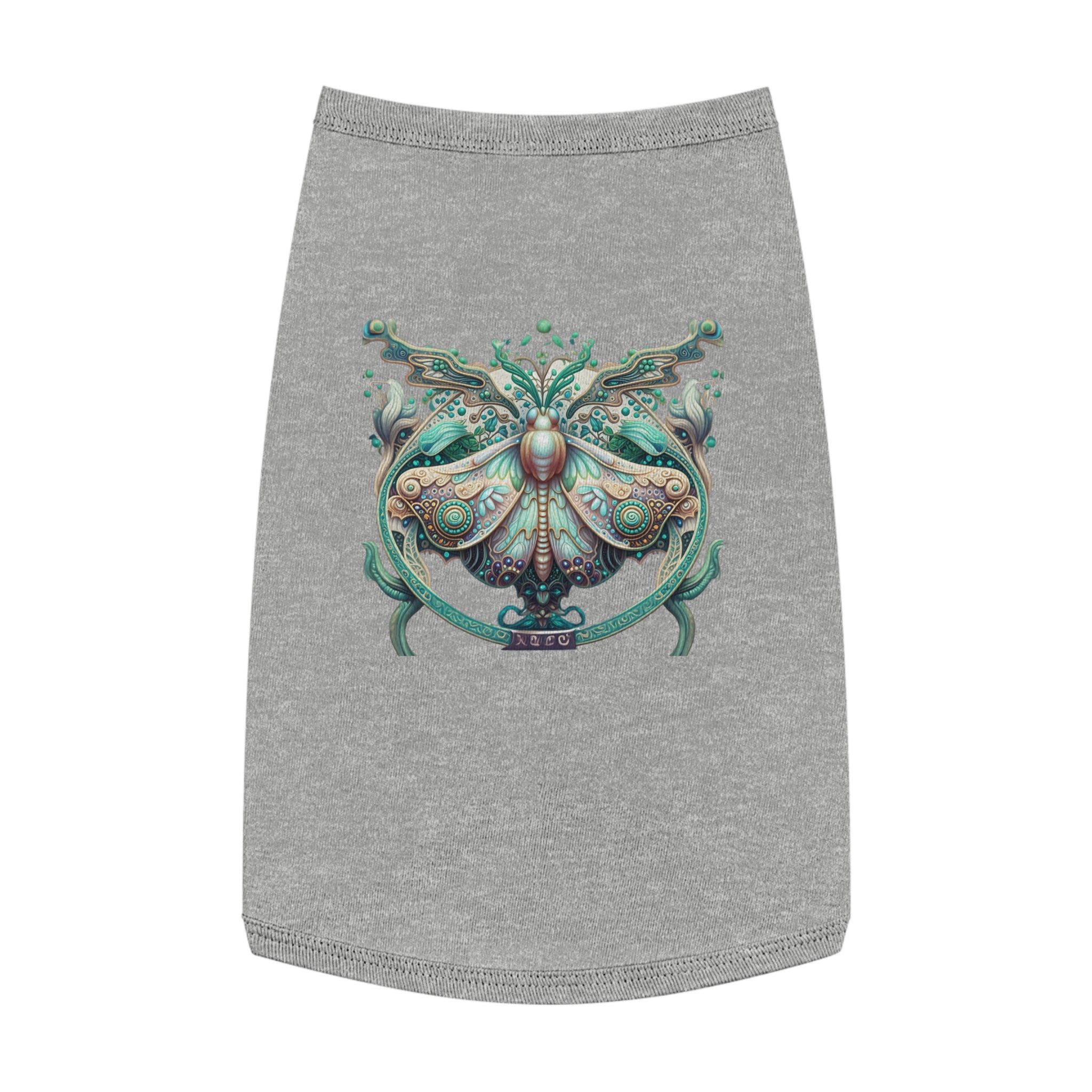Moth Mandala Pet Tank Top — Ornamental Boho Bug Dog Shirt