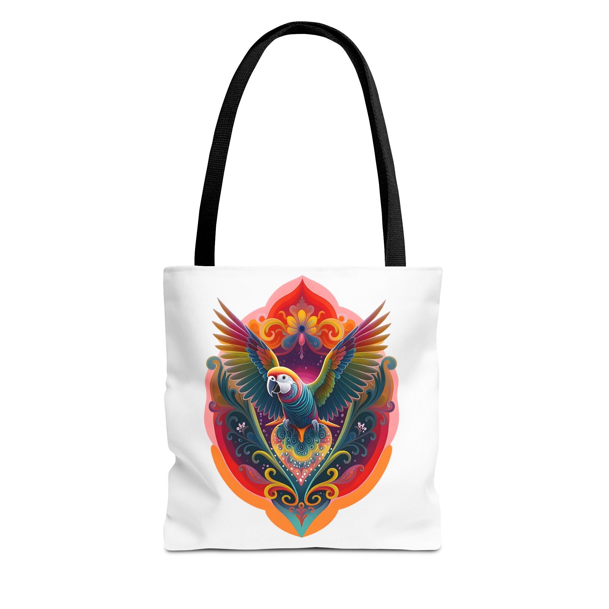 Colorful Parrot Tote Bag, Boho Chic Bag, Sustainable Shopping Tote, Beach Bag, Eco-Friendly Gift, Colorful Art Accessory, AOP Design