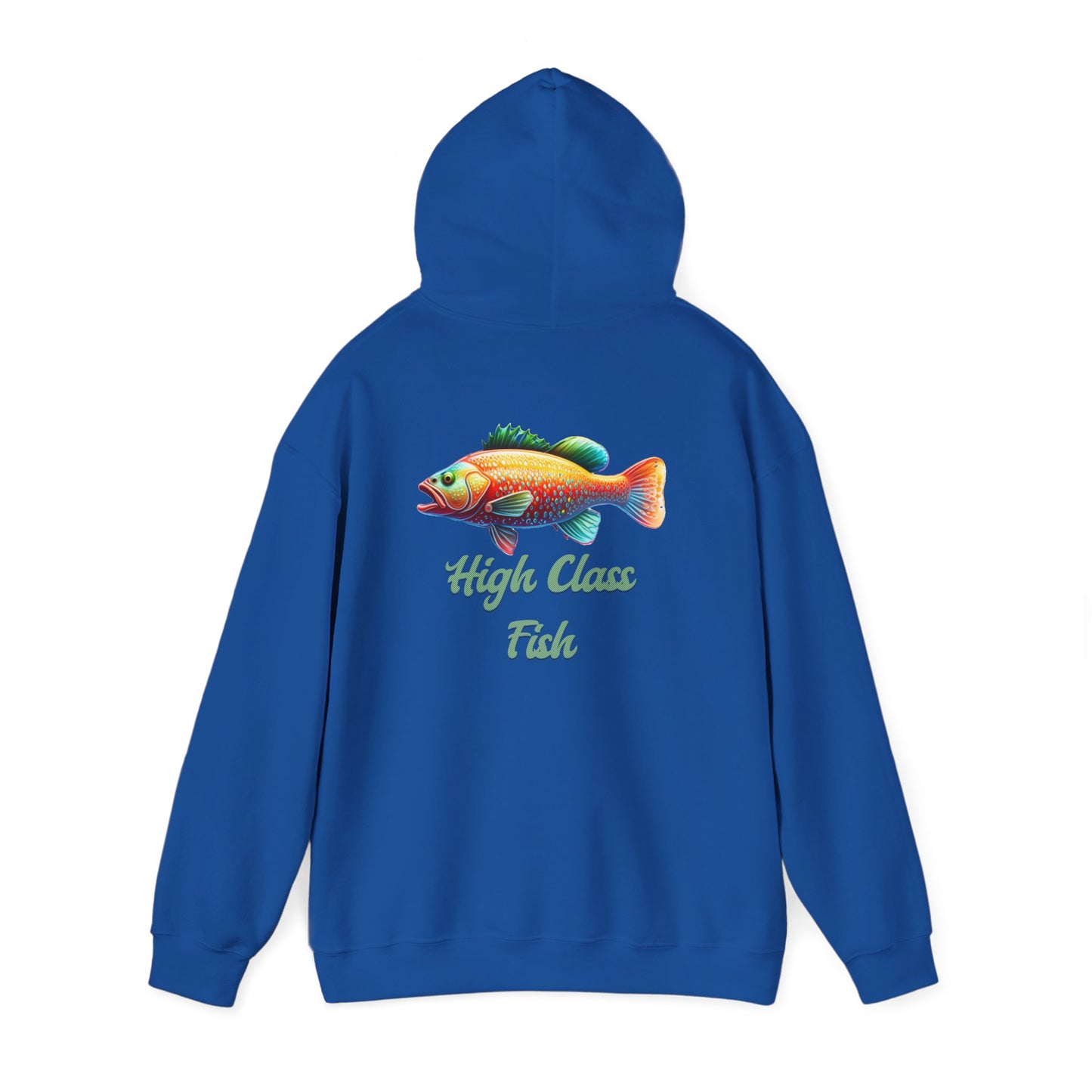 High Class Fish Hoodie - Unisex Heavy Blend Sweatshirt, Cozy Gift for Fishing Enthusiasts, Great for Outdoors, Casual Wear, Birthday Gift